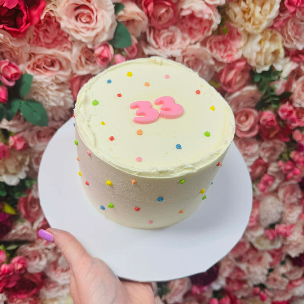 Rainbow Polka Dot Cake