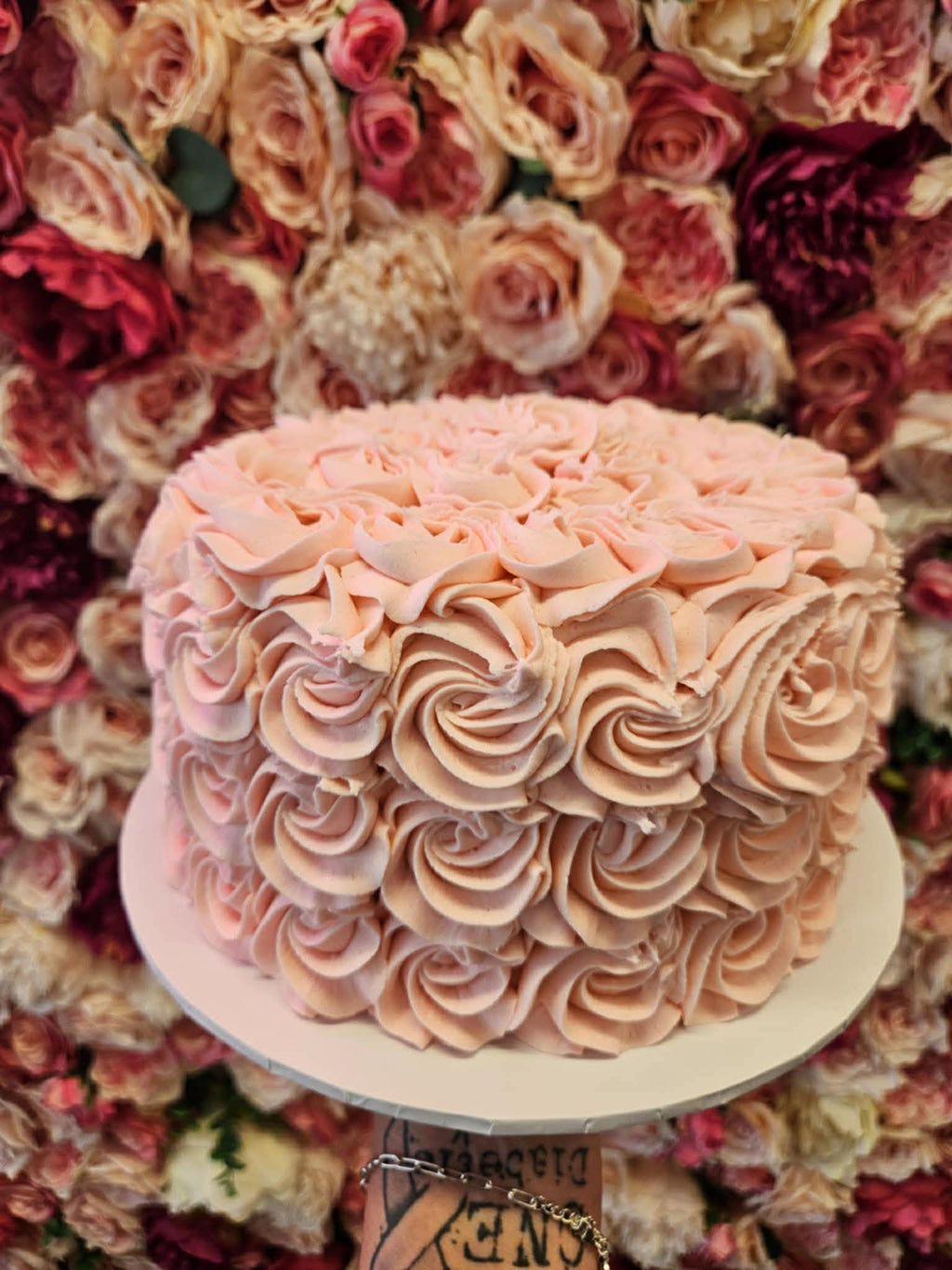 Rosette Covered Cake