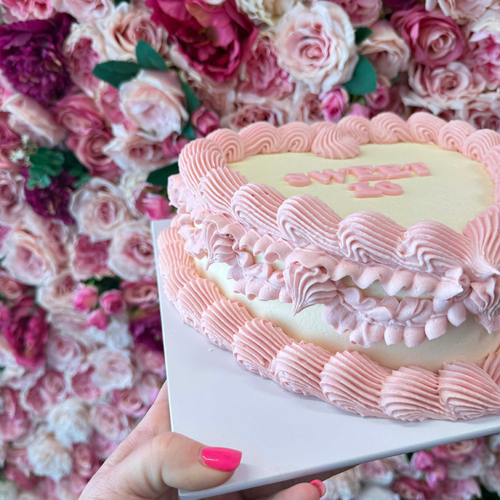 Heart Shaped Buttercream Cake