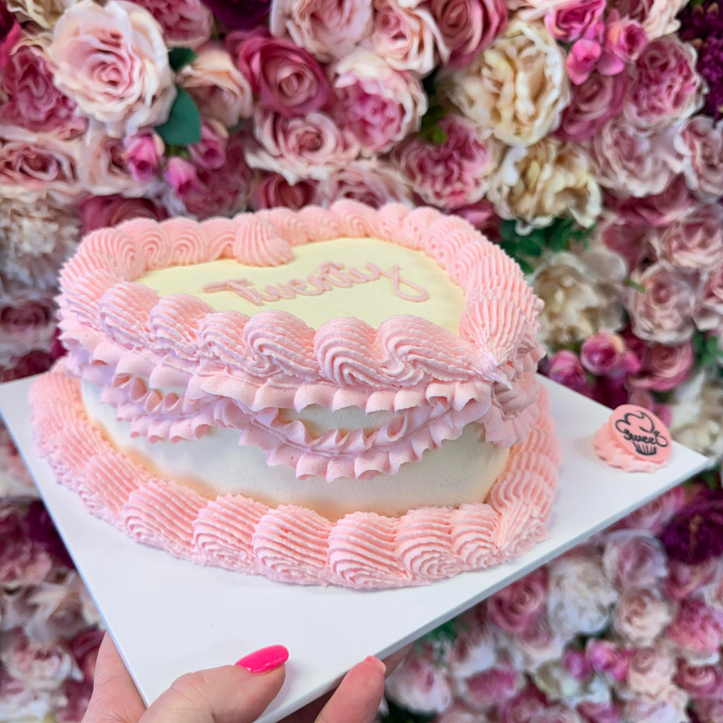 Heart Shaped Buttercream Cake