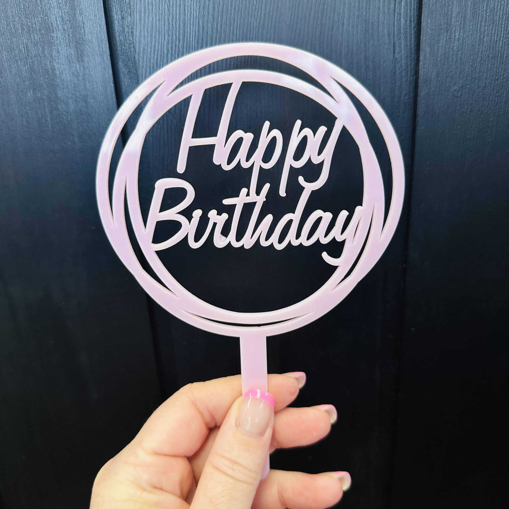 Happy Birthday Acrylic Topper