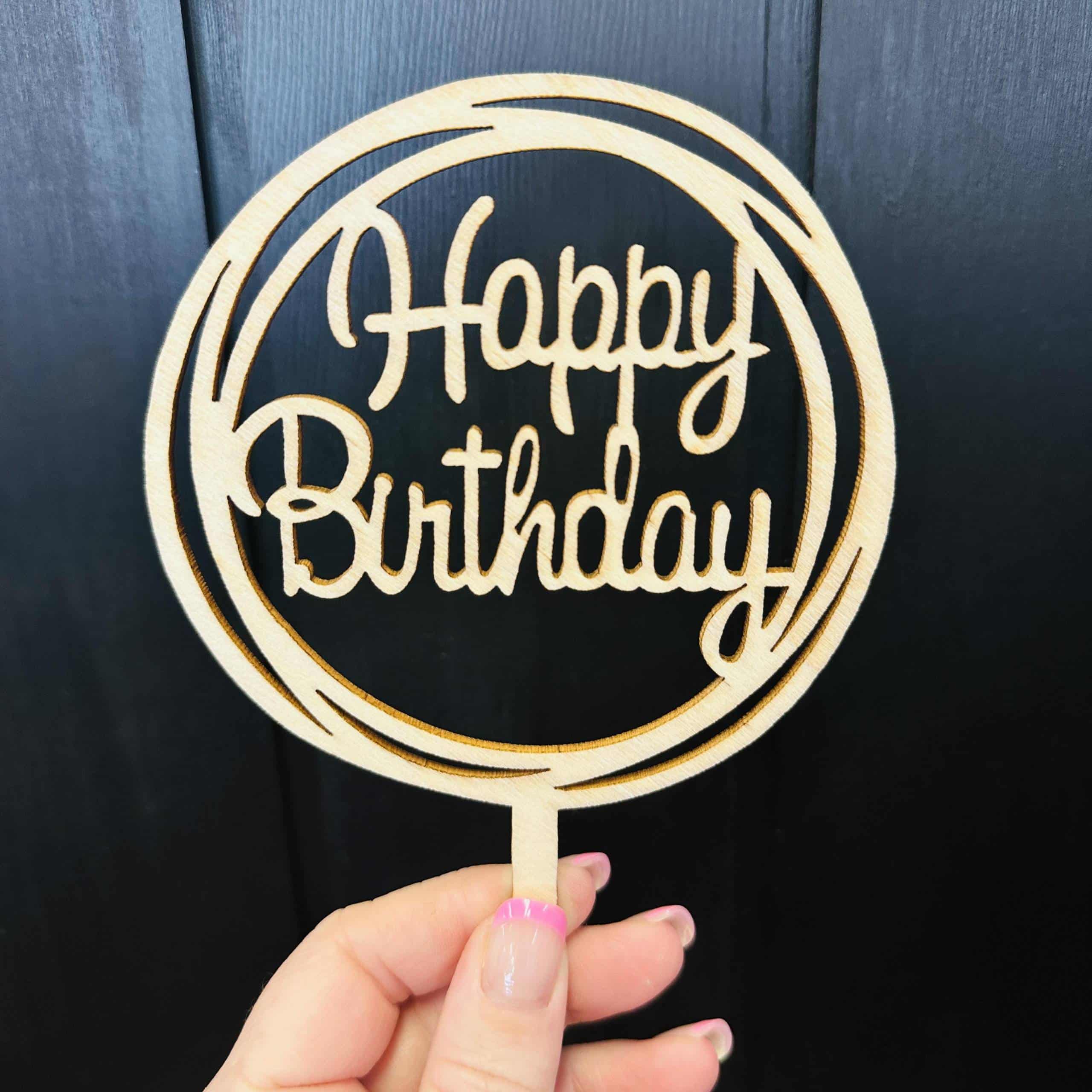 Happy Birthday Acrylic Topper