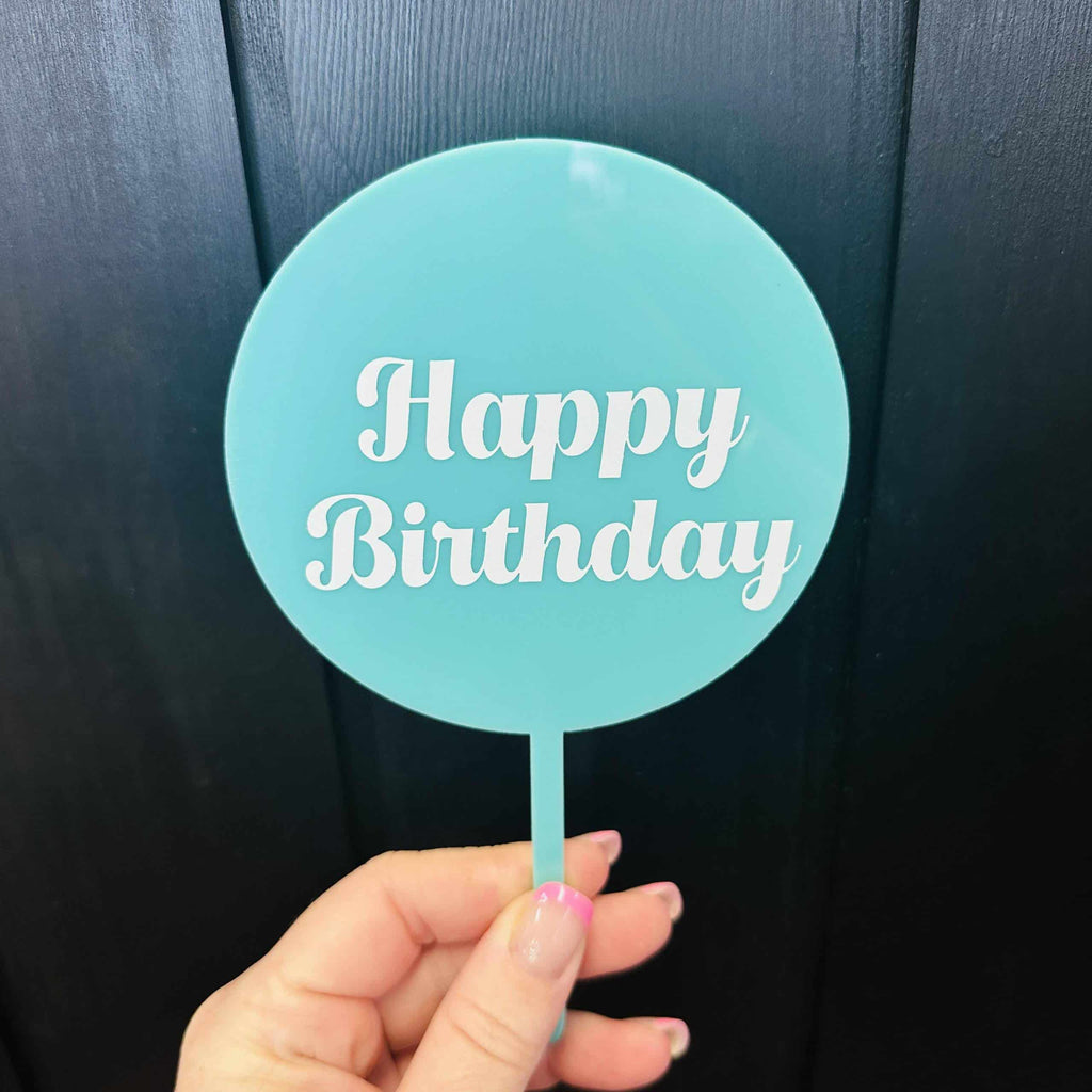 Happy Birthday Acrylic Topper