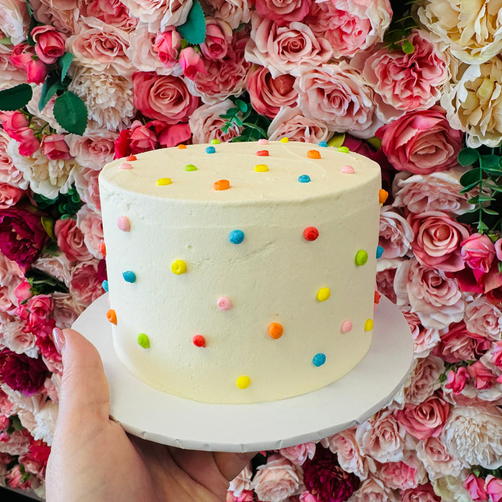 Rainbow Polka Dot Cake