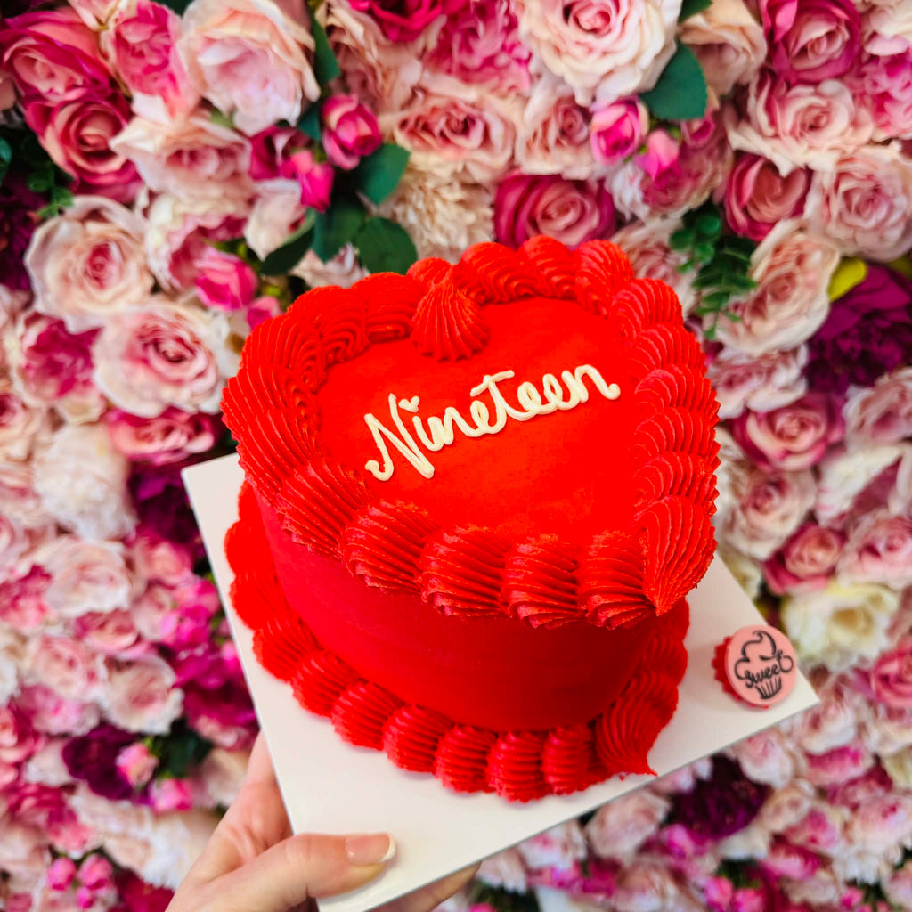 Heart Shaped Buttercream Cake