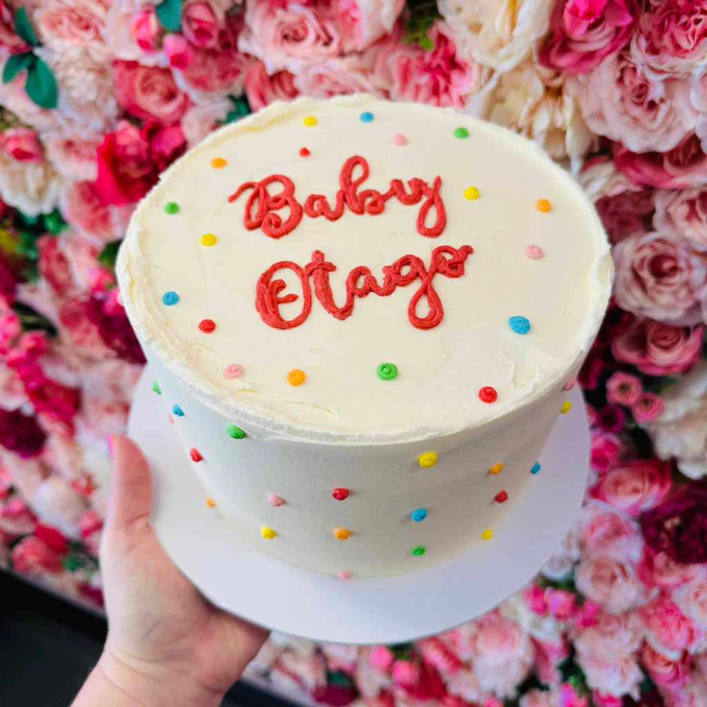 Rainbow Polka Dot Cake