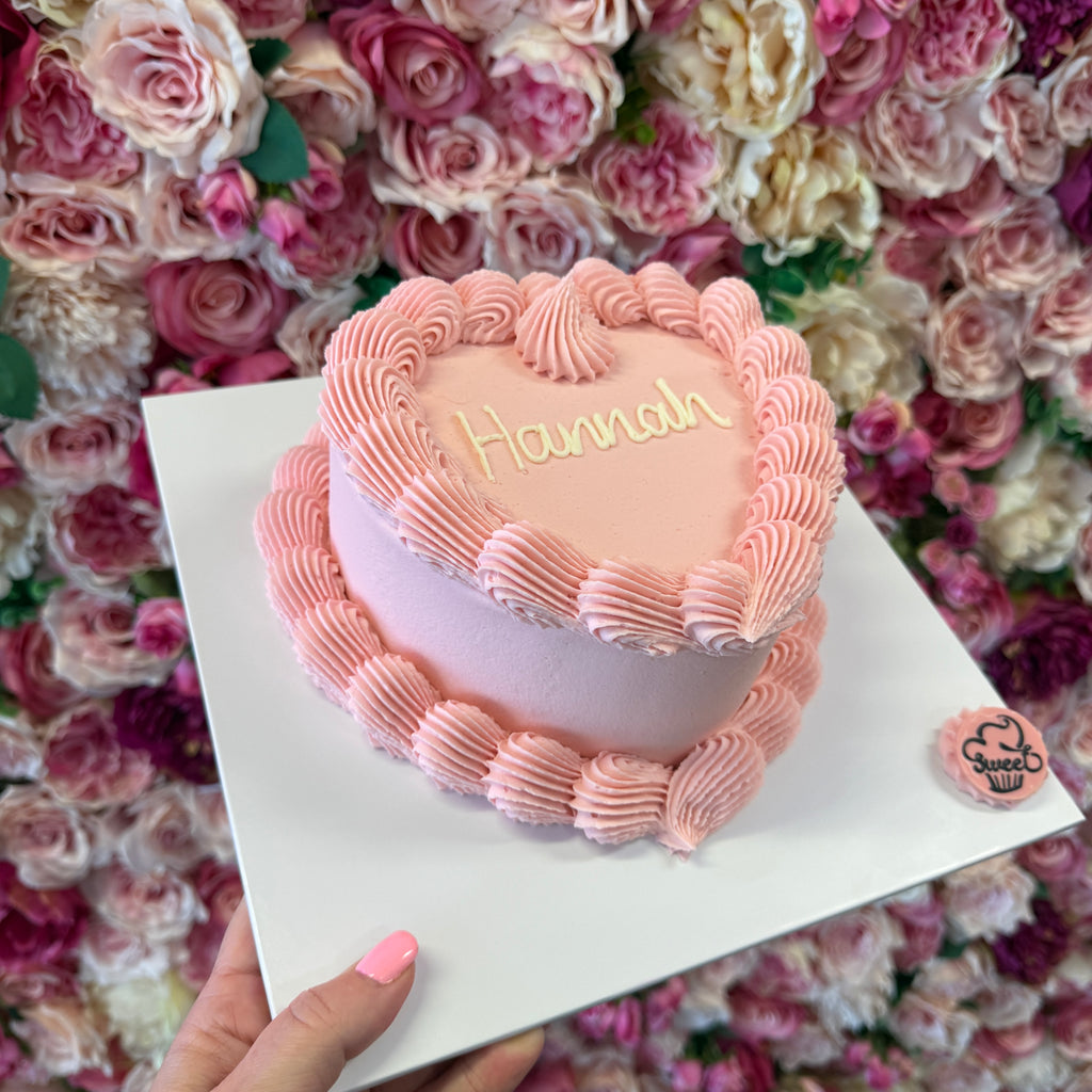 Heart Shaped Buttercream Cake