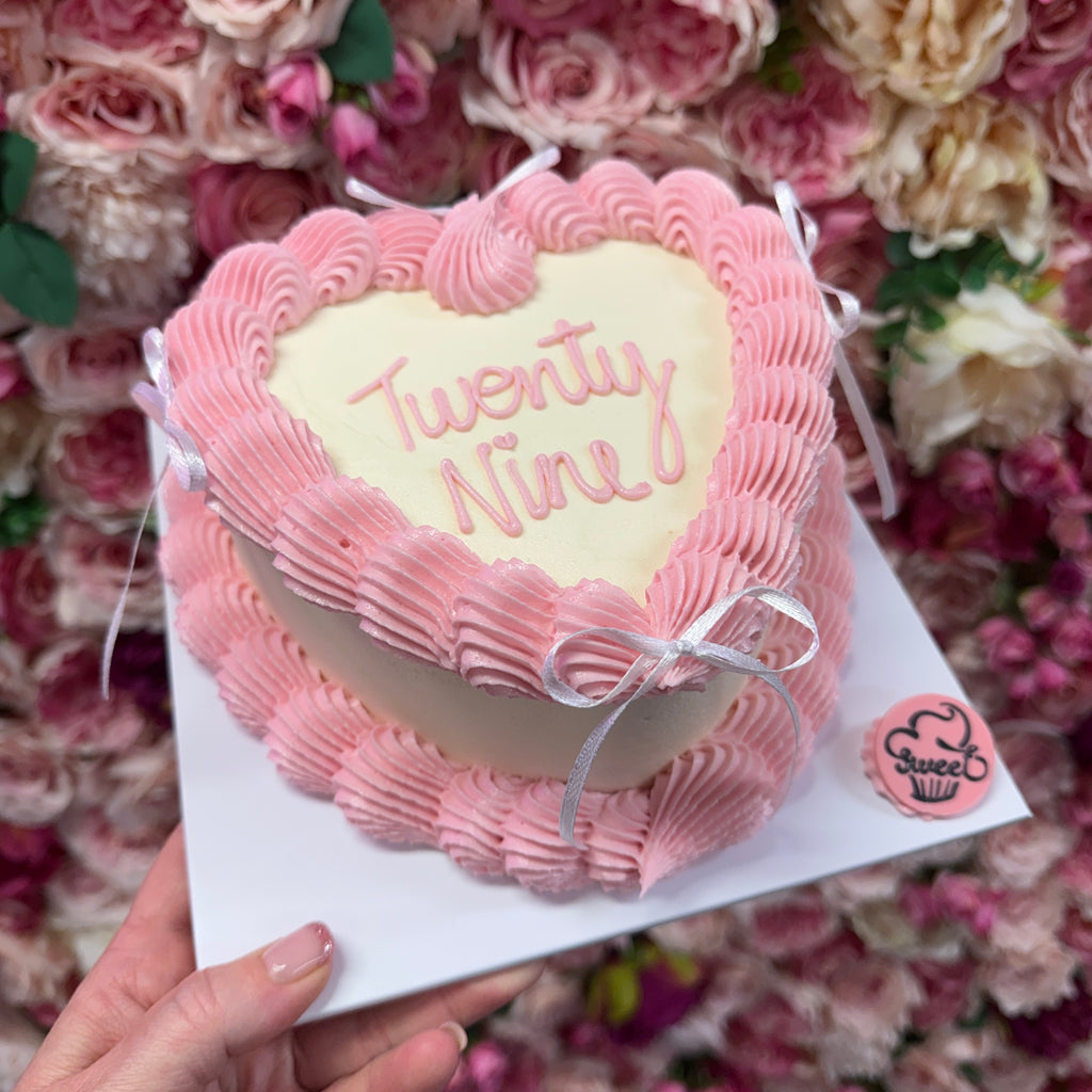 Heart Shaped Buttercream Cake