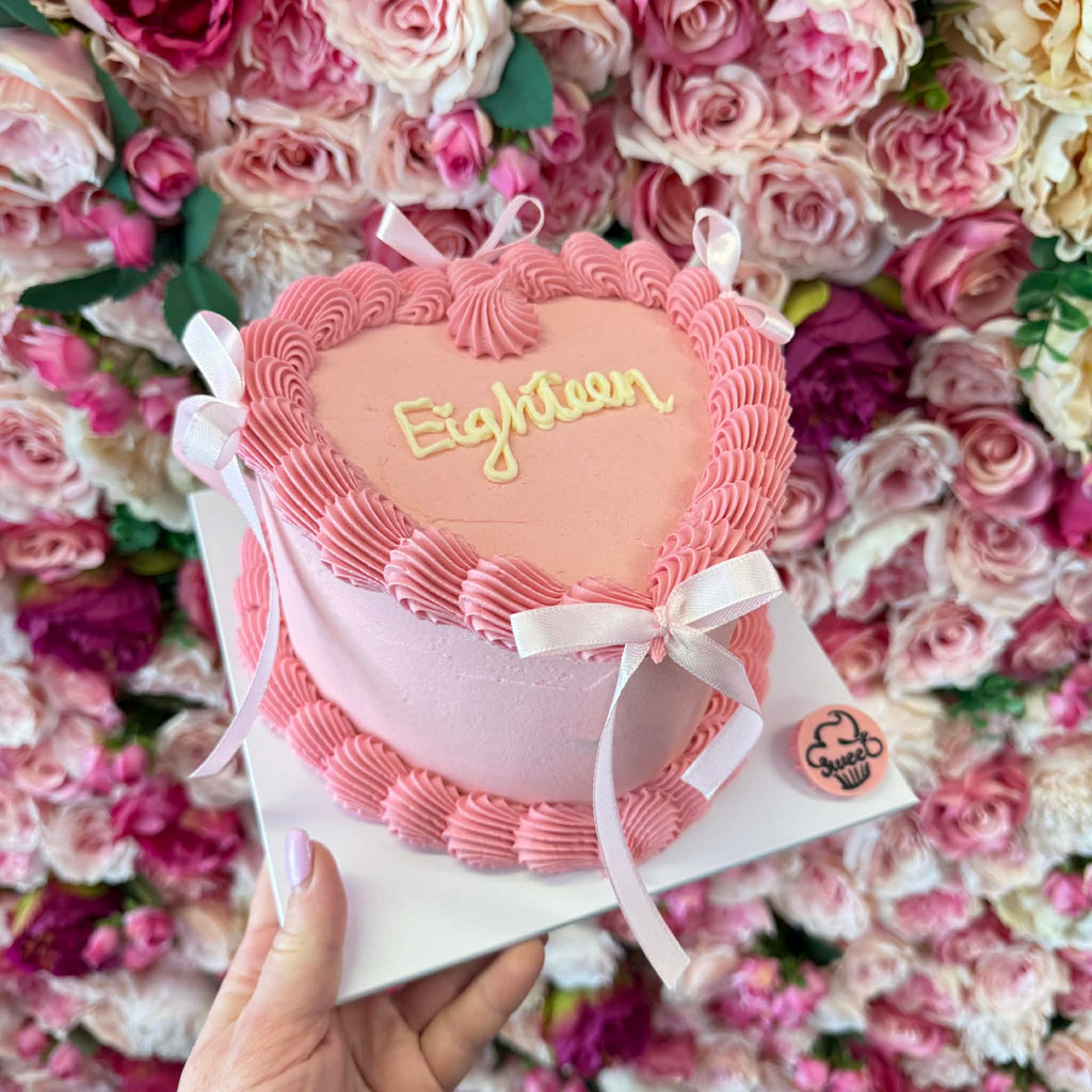 Heart Shaped Buttercream Cake